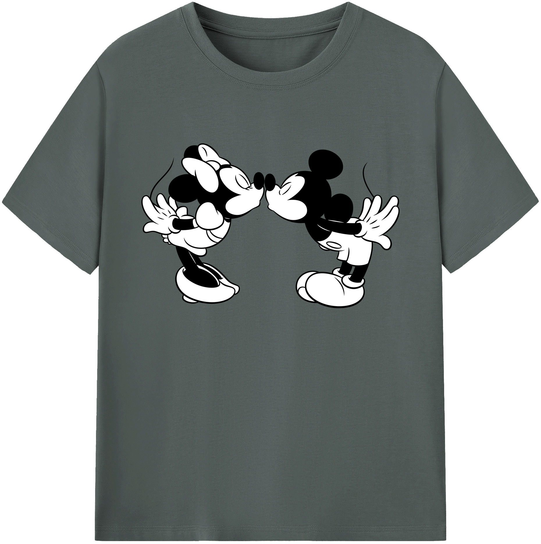 ミッキーマウス Mickey Mouse 綿100％ メンズ半袖Tシャツ｜肌触りやわらか＆通気性